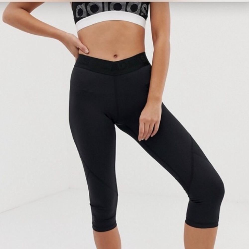 🔥LAST 1🔥NWT ADIDAS BLACK ALPHASKIN TIGHTS - Picture 2 of 7